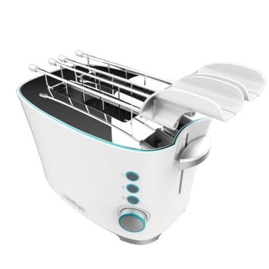 Grille-pain Cecotec Toast&Taste Double W 2 tranches 650W extra-élévation blanc