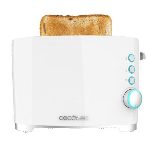 Grille-pain Cecotec Toast&Taste Double W 2 tranches 650W extra-élévation blanc
