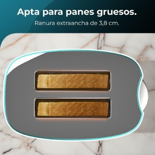 Grille-pain Cecotec Toast&Taste Double W 2 tranches 650W extra-élévation blanc