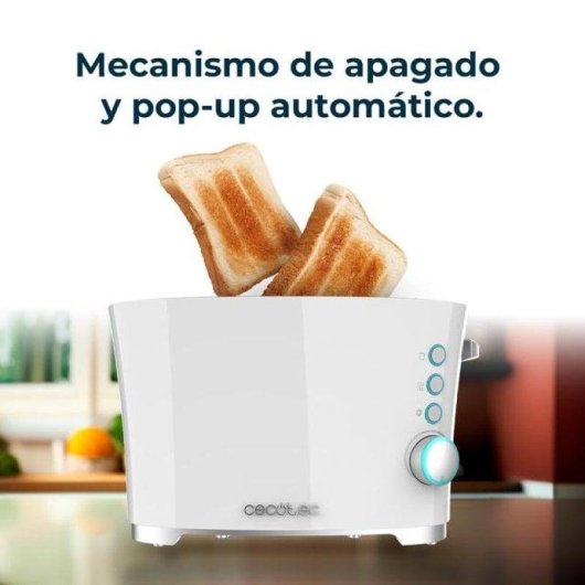 Grille-pain Cecotec Toast&Taste Double W 2 tranches 650W extra-élévation blanc