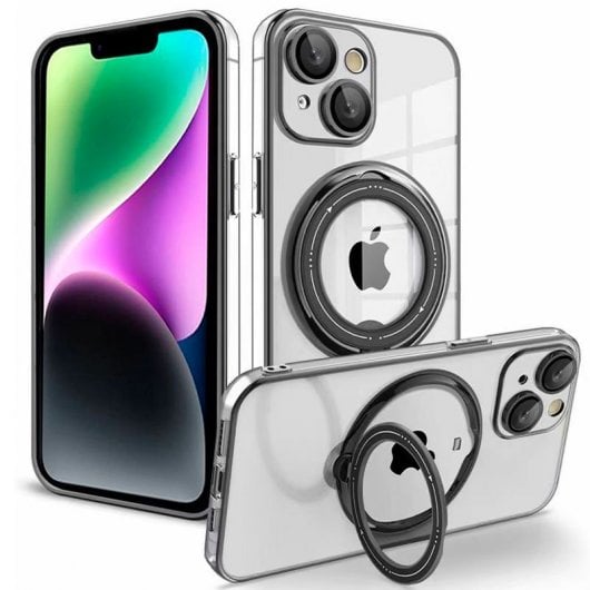 Coole magnetische Hülle mit Ring für MagSafe-Ladegeräte, Schwarz für iPhone 14