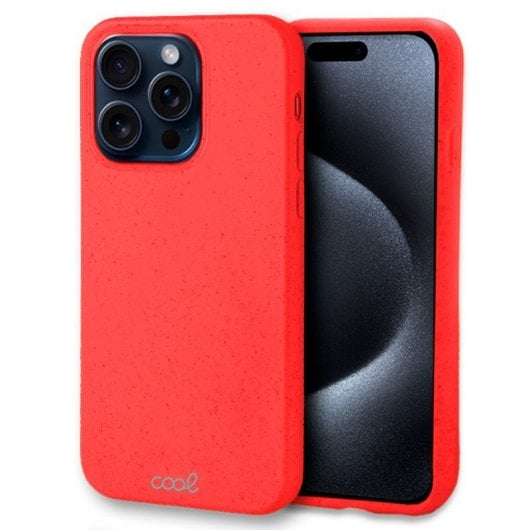 Cool Funda Eco Biodegradable Roja para iPhone 15 Pro