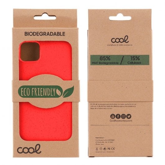 Cool Funda Eco Biodegradable Roja para iPhone 15 Pro
