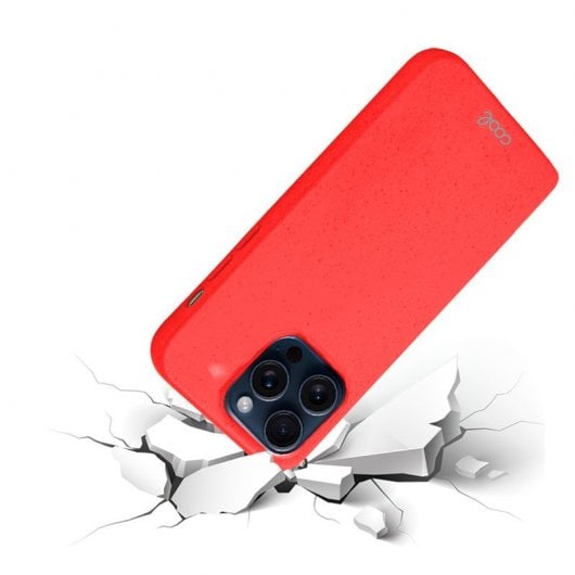 Cool Funda Eco Biodegradable Roja para iPhone 15 Pro