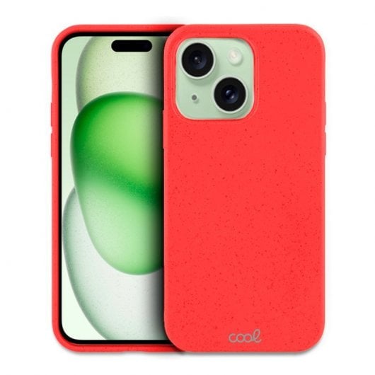 Capa biodegradável ecológica vermelha legal para iPhone 15 Plus