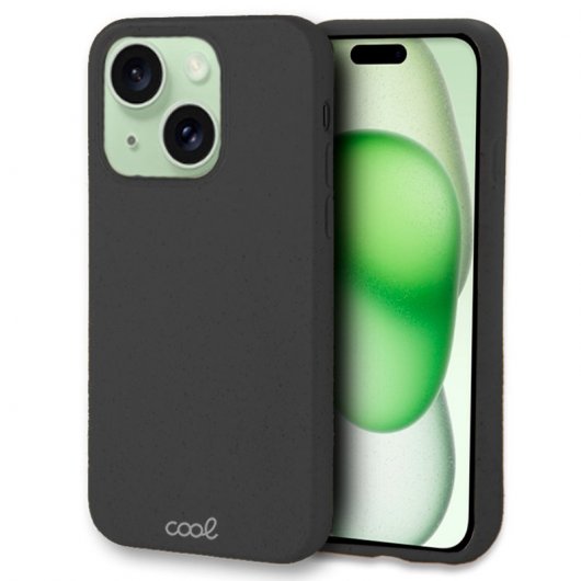 Coole schwarze, biologisch abbaubare Öko-Hülle für das iPhone 15 Plus