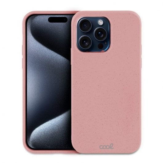 Cool Funda Eco Biodegradable Rosa para iPhone 15 Pro