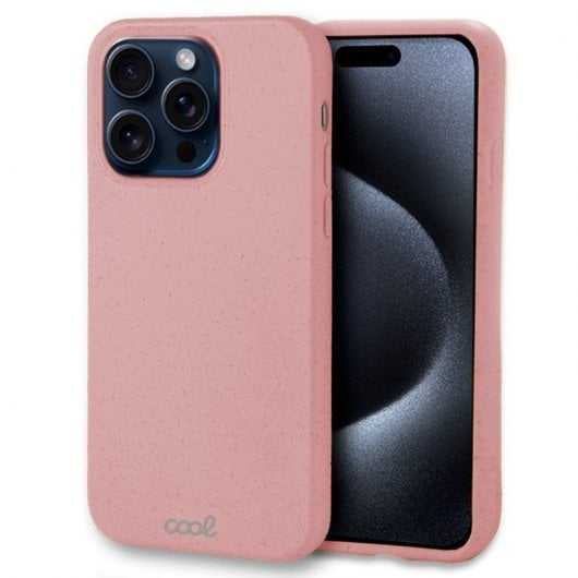 Cool Funda Eco Biodegradable Rosa para iPhone 15 Pro