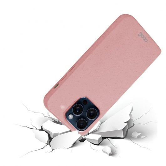 Cool Funda Eco Biodegradable Rosa para iPhone 15 Pro