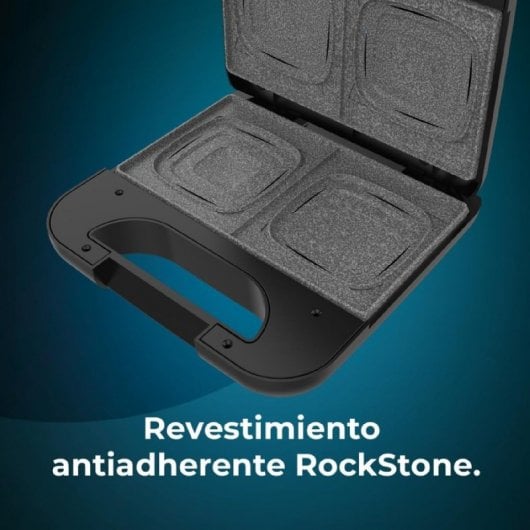 Cecotec Rock'nToast Machine à Sandwich Carrée 2 Sandwichs 800W Inox
