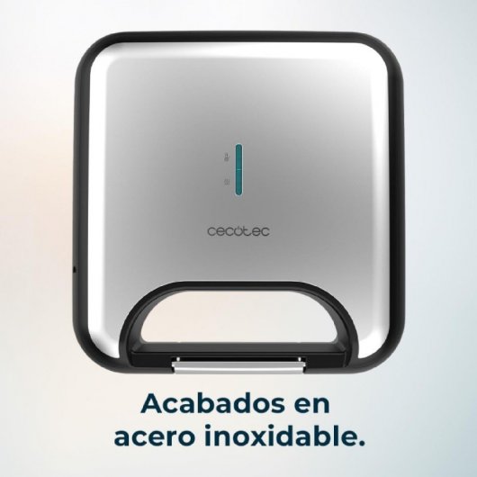 Cecotec Rock'nToast Machine à Sandwich Carrée 2 Sandwichs 800W Inox