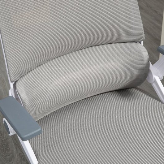 Vinsetto Silla De Oficina De Malla Giratoria Y Ajustable 58x61x102-119 Cm Gris