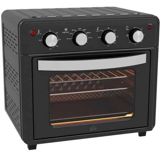 Homcom Horno Eléctrico Multifunción De Sobremesa De 30l 1600w 43x39x39cm Negro