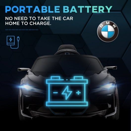 Carro elétrico Homcom para crianças de 37 a 72 meses com música MP3 115x67x45 cm preto