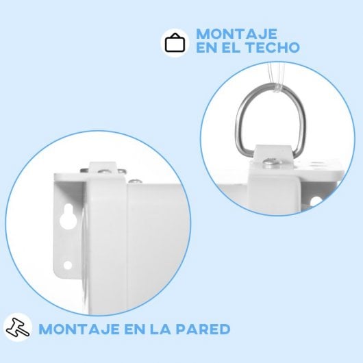 Homcom Pantalla De Proyector Manual 80 Pulgadas Formato 16:9 172x96 Cm Blanco