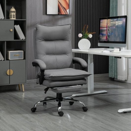 Vinsetto Silla De Masaje Con 6 Puntos De Masaje Y 5 Modos 66x74x121,5 Cm Gris