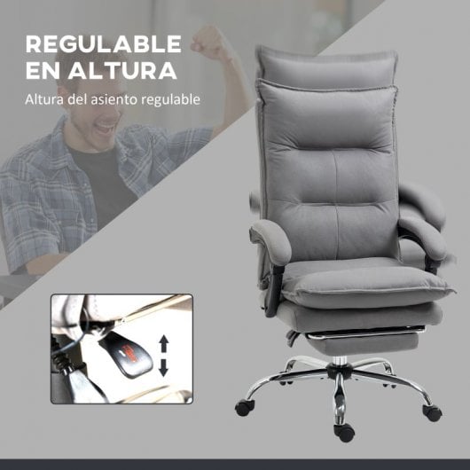 Vinsetto Silla De Masaje Con 6 Puntos De Masaje Y 5 Modos 66x74x121,5 Cm Gris