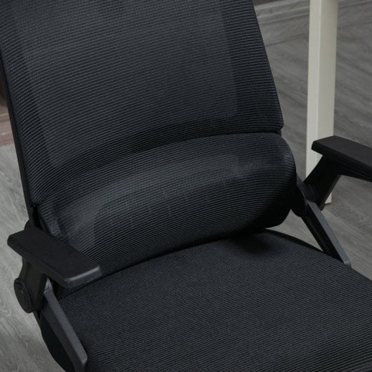Vinsetto Silla De Oficina De Malla Giratoria Y Ajustable 58x61x102-119 Cm Negro
