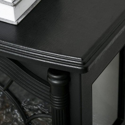 Lareira Elétrica Homcom 820-355V90BK 2000W Chão Visão 180° Proteção Sobre-aquecimento