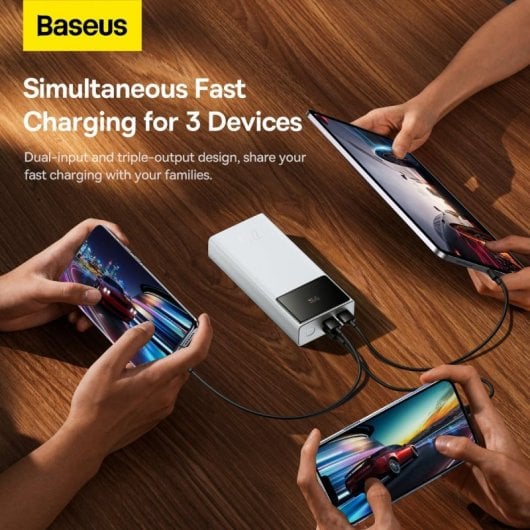 Baseus Star-Lord 20000 mAh Carica wireless Bianco