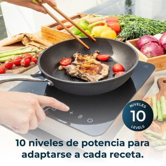 Plaque à induction Cecotec Full Magma Single 2000W verre sécurité contrôle tactile