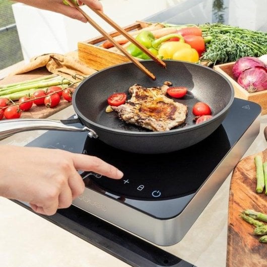 Plaque à induction Cecotec Full Magma Single 2000W verre sécurité contrôle tactile