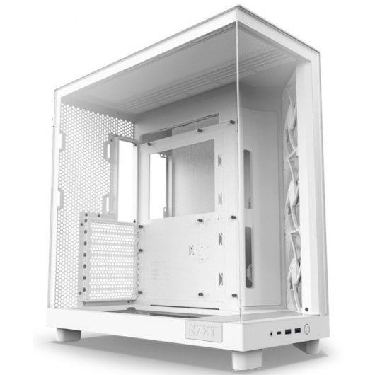 NZXT H6 Flow Mid Tower in vetro temperato USB-C bianco