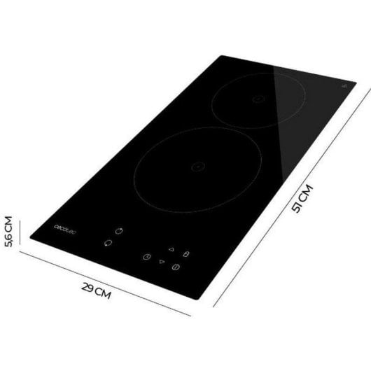 Piastra vetroceramica Cecotec Bolero Squad V 2001 2 zone 3000 W Touch Timer