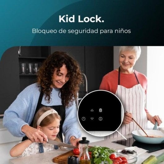 Piastra vetroceramica Cecotec Bolero Squad V 2001 2 zone 3000 W Touch Timer