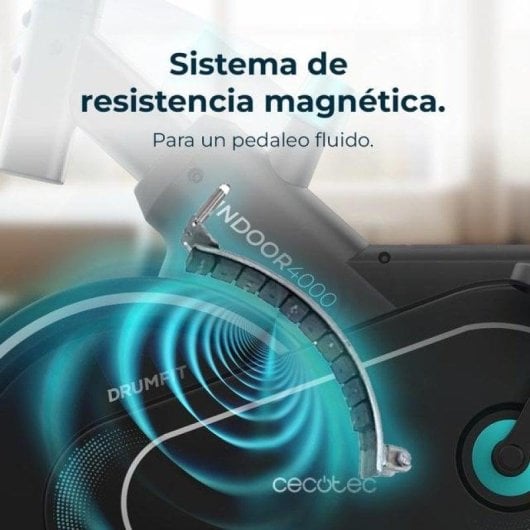 Bicicleta Cecotec Drumfit Indoor 4000 Magnetic Connected Bluetooth 4Kg Resistência Magnética