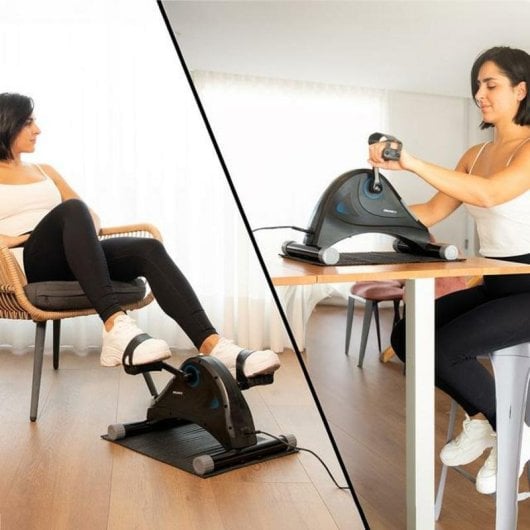 Mini-Heimtrainer Cecotec DrumFit Cycle Compact Pro mit Motorunterstützung, LED-Display, Fernbedienung, Schwarz