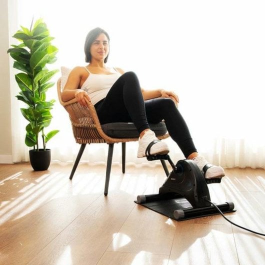 Mini-Heimtrainer Cecotec DrumFit Cycle Compact Pro mit Motorunterstützung, LED-Display, Fernbedienung, Schwarz