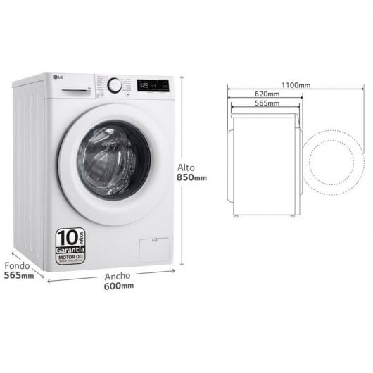 LG F4WR5009A3W Lavadora de Carga Frontal 9Kg A Blanca
