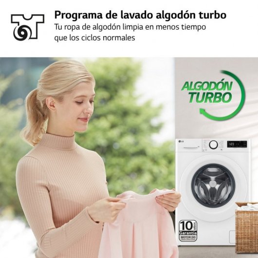 LG F4WR5009A3W Lavadora de Carga Frontal 9Kg A Blanca