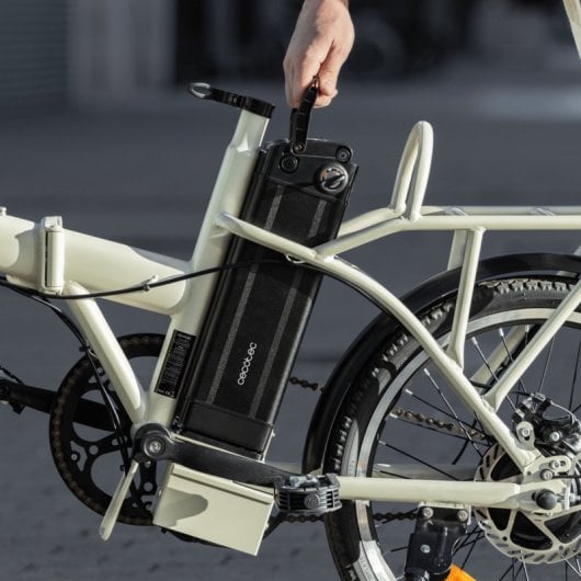 Bicicletta elettrica pieghevole Cecotec Folding 35 km autonomia 16" doppio freno a disco