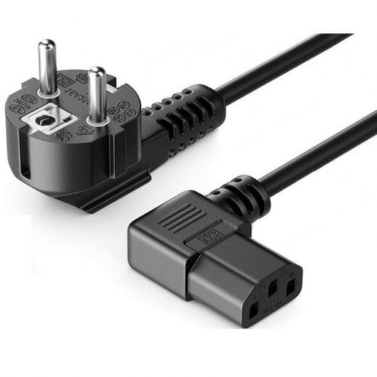 Câble d'alimentation Cradia connecteur coudé droit 5m noir