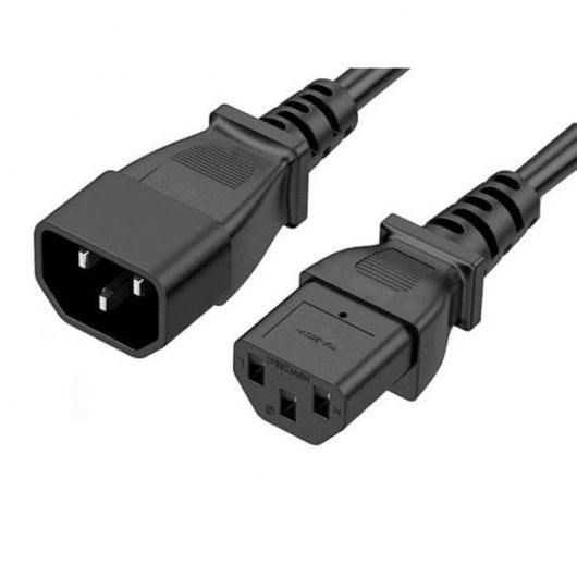 Cradia Cable Alimentación Extensión SFO IEC C14 M - C13 H 2m Negro