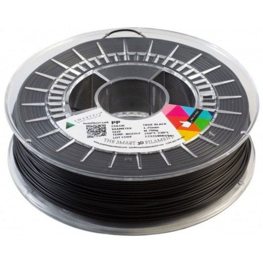 Smartfil PP Filamento 3D Alta Resistencia al Impacto 2.85mm 650g True Black