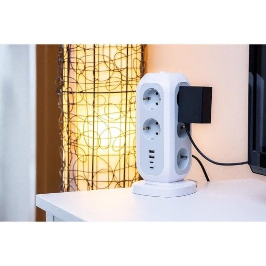Multiprise Verbatim UE EUPT-01 11 Prises 2 USB-C 2 USB-A avec Protection Surintensité