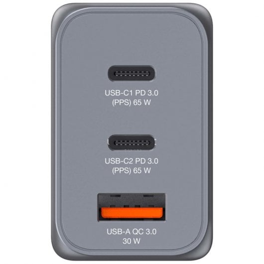 Verbatim GNC-65 Carregador GaN 65W Carga Rápida Cinzento