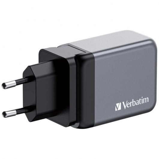 Verbatim GNC-65 Carregador GaN 65W Carga Rápida Cinzento