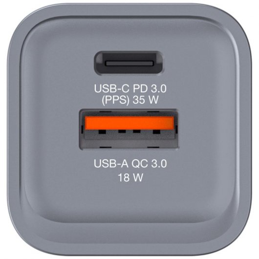 Verbatim GNC-35 Cargador GaN 35W Carga Rápida Gris