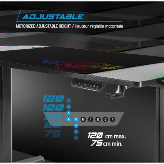 Spirit of Gamer Headquarter 800 Mesa Gaming RGB Regulable Negro