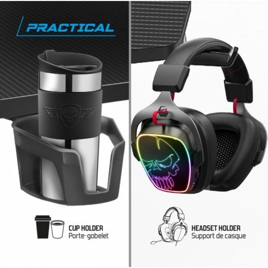 Spirit of Gamer Headquarter 800 Mesa Gaming RGB Regulable Negro