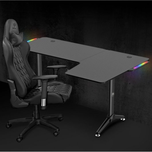 Spirit of Gamer Headquarter 600 Mesa Gaming RGB Negro