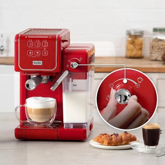 Caffettiera espresso Breville Prima Latte III 19 barrette rossa