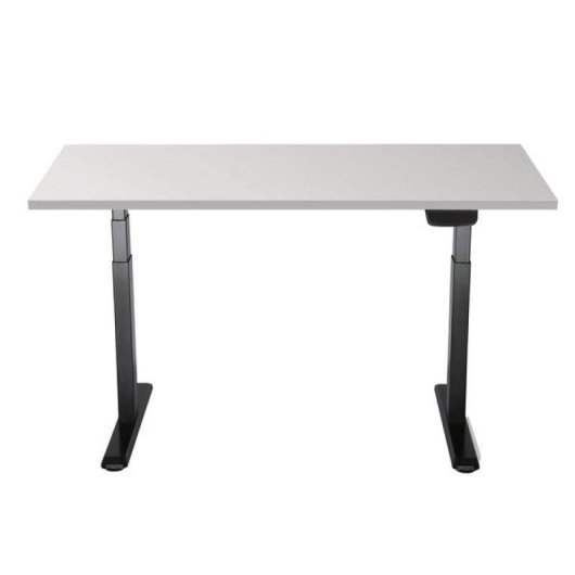 Escritorio Motorizado Kimex 150-2515K2W 150x75cm Altura 62-128cm Blanco/Negro