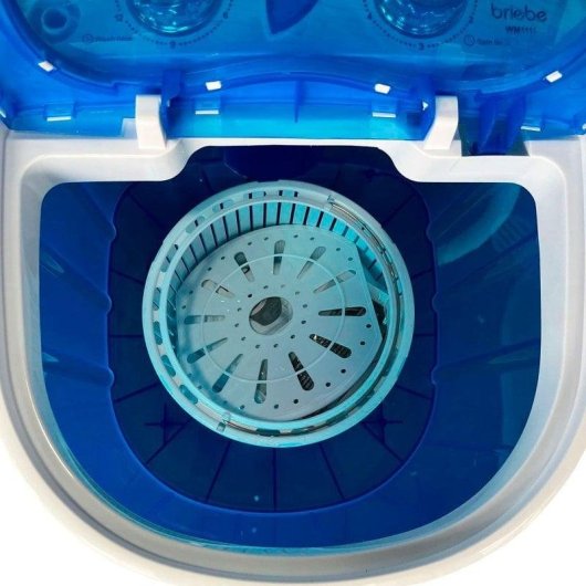 Lavatrice a Carica dall'Alto Briebe WM1111 3 kg Portatile Bianca/Blu
