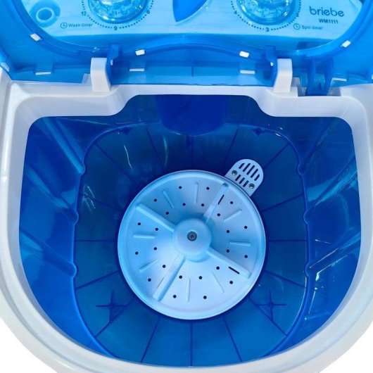 Lavatrice a Carica dall'Alto Briebe WM1111 3 kg Portatile Bianca/Blu