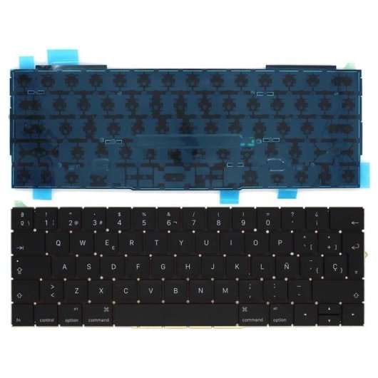 Teclado Retroiluminado Portátil Apple MacBook Pro 13.3" A1706 A1707 Negro